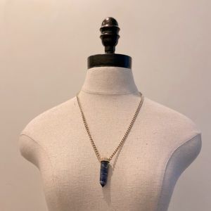 Blue Semi Precious Stone Pendant Necklace